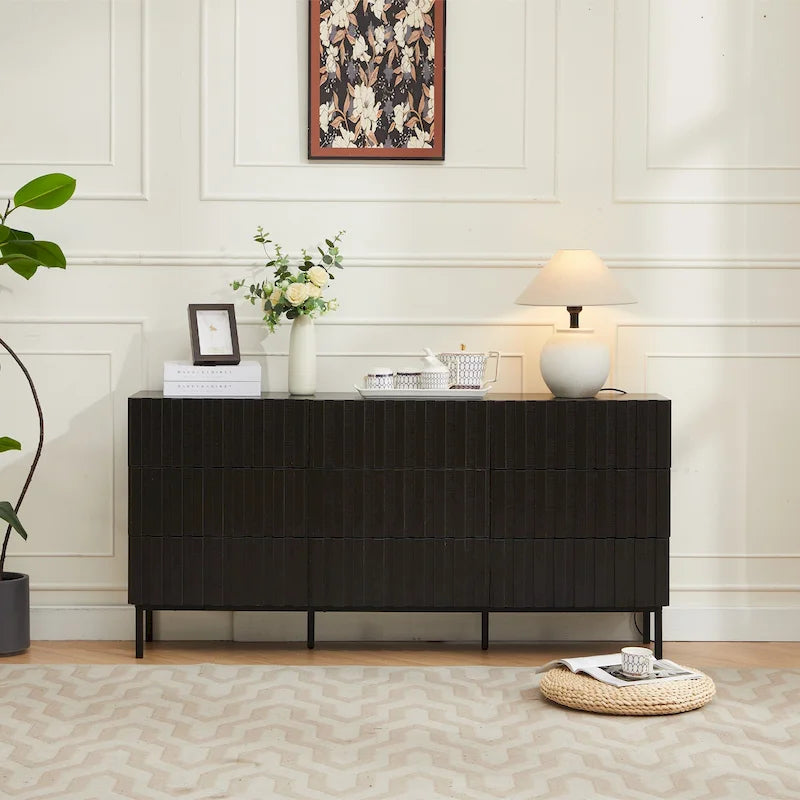 Gabinete Organizador de Dormitorio con Cajones - Cómoda de Almacenamiento de 9 Cajones