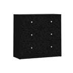 Cómoda de madera manufacturada de 3 cajones