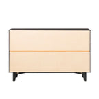 Cómoda de madera maciza de mediados de siglo con 6 cajones