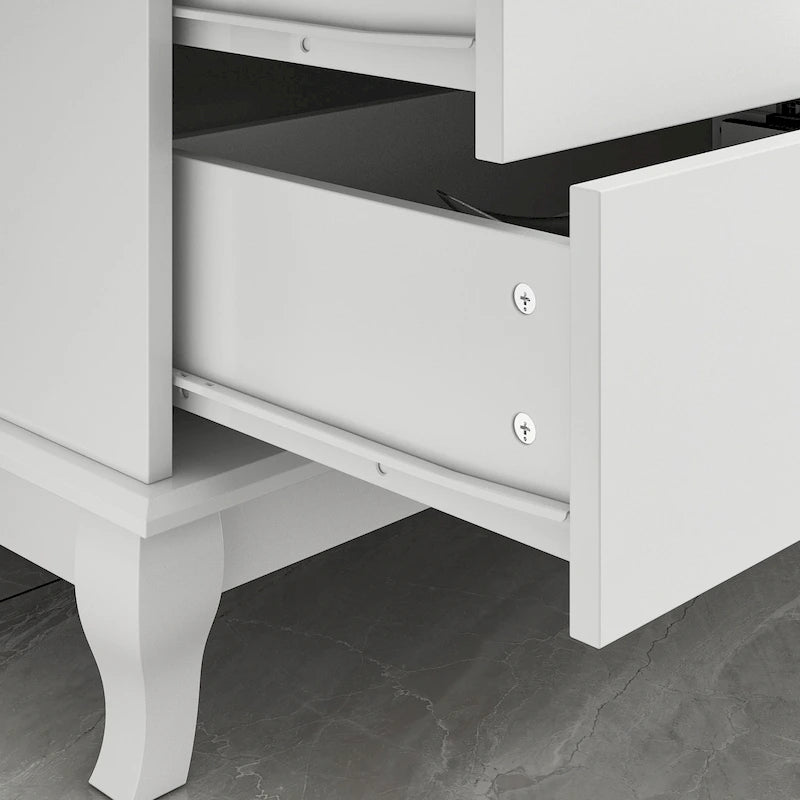 Cómoda de dormitorio doble ancha de 55,1" con cajones de almacenaje