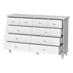 Cómoda de dormitorio doble ancha de 55,1" con cajones de almacenaje