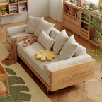 Sofá cama moderno de madera maciza retráctil