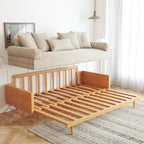 Sofá cama moderno de madera maciza retráctil