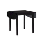 Mesa de comedor de madera maciza cuadrada con alas abatibles