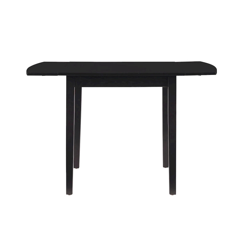 Mesa de comedor de madera maciza cuadrada con alas abatibles