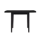 Mesa de comedor de madera maciza cuadrada con alas abatibles