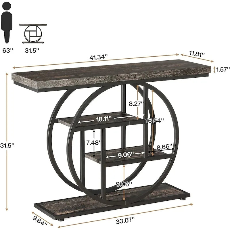 Mesa de centro elevable con almacenamiento