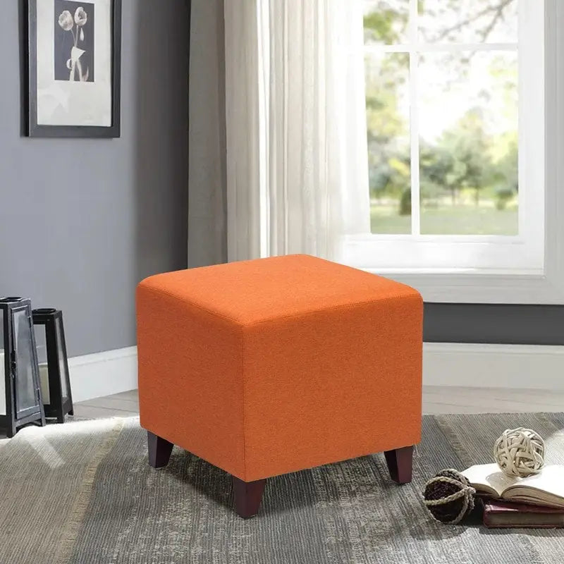 Reposapiés otomano cubo apasionado de estilo británico sencillo