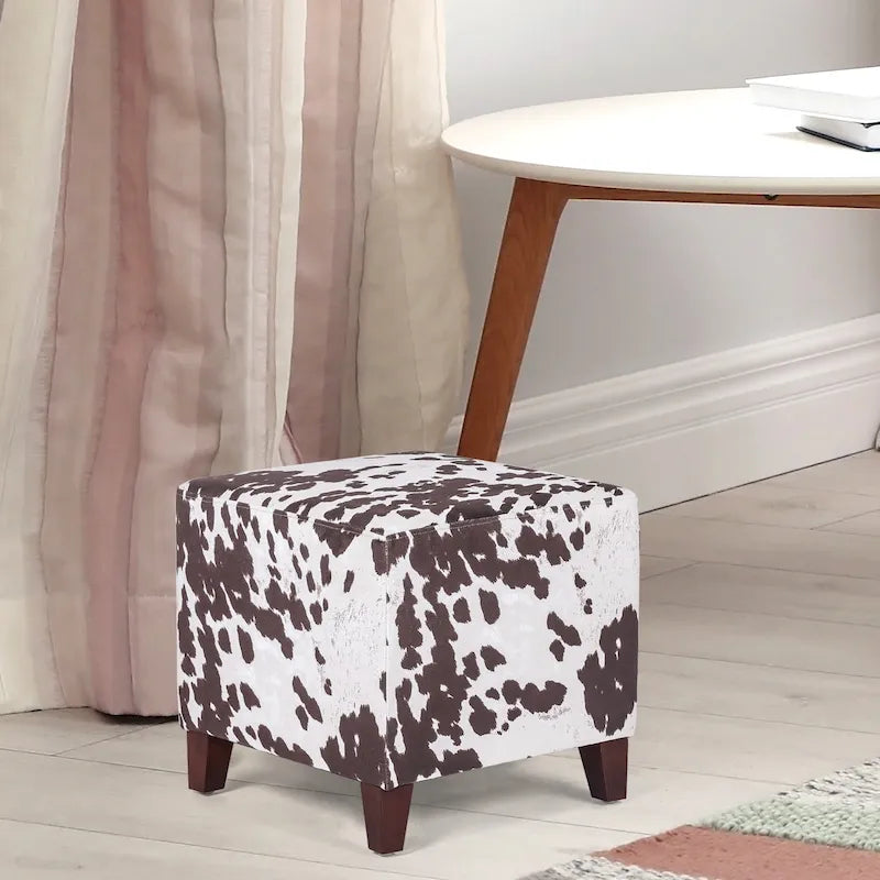 Reposapiés otomano cubo apasionado de estilo británico sencillo