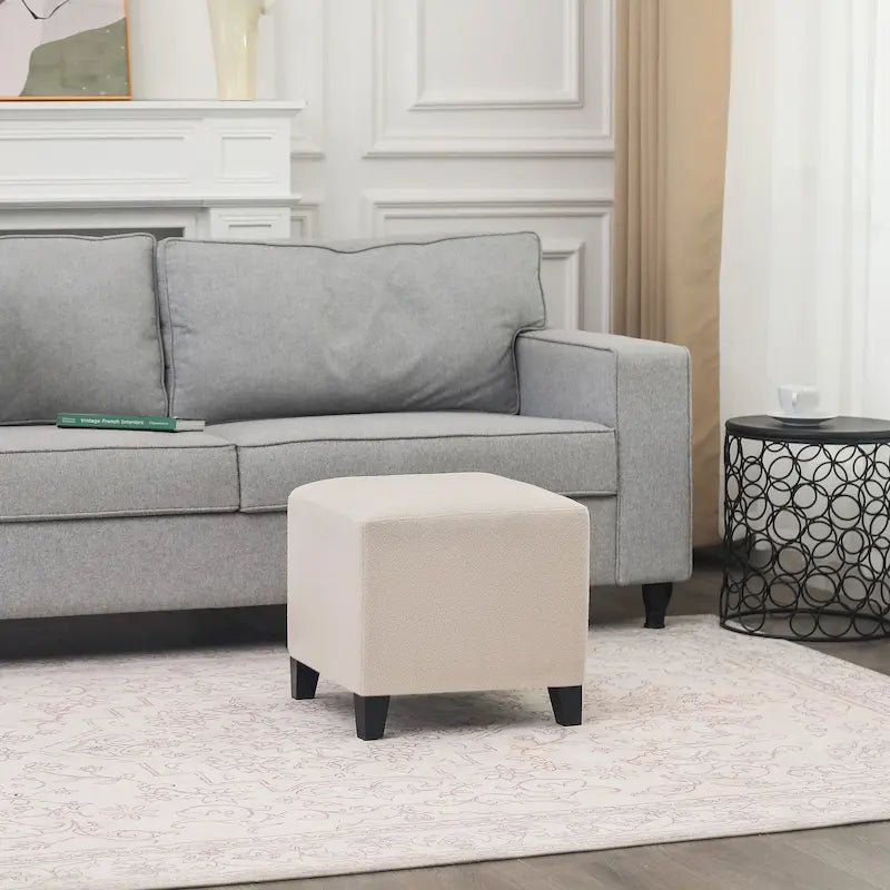 Reposapiés otomano cubo apasionado de estilo británico sencillo
