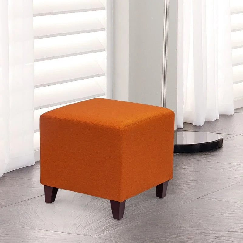Reposapiés otomano cubo apasionado de estilo británico sencillo