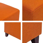 Reposapiés otomano cubo apasionado de estilo británico sencillo