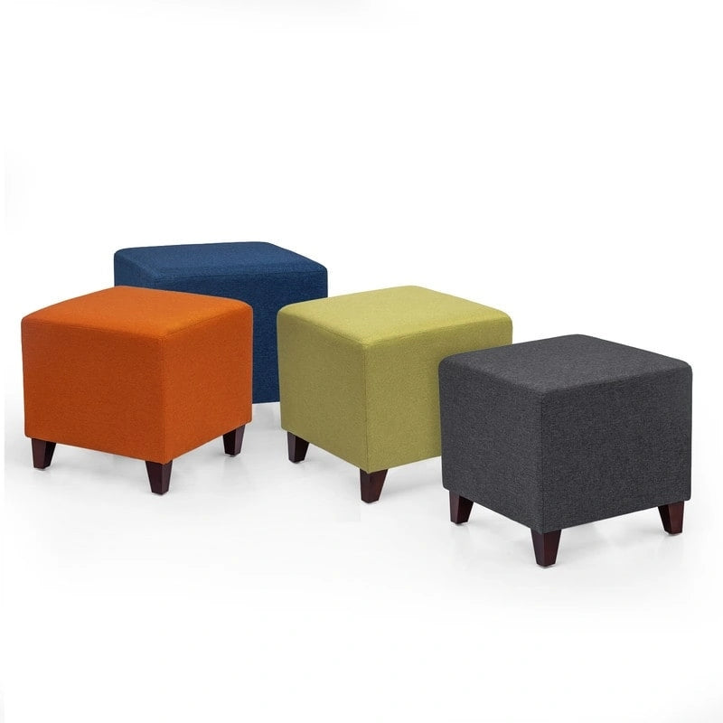 Reposapiés otomano cubo apasionado de estilo británico sencillo