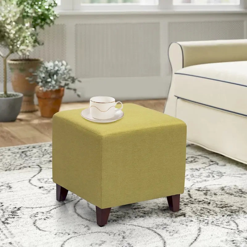 Reposapiés otomano cubo apasionado de estilo británico sencillo