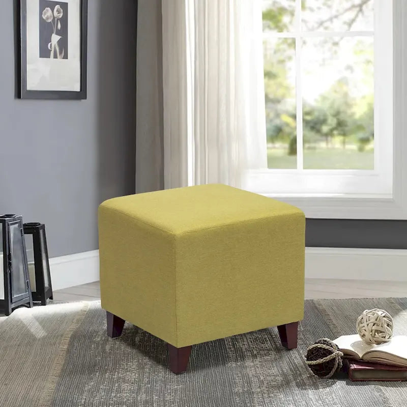 Reposapiés otomano cubo apasionado de estilo británico sencillo
