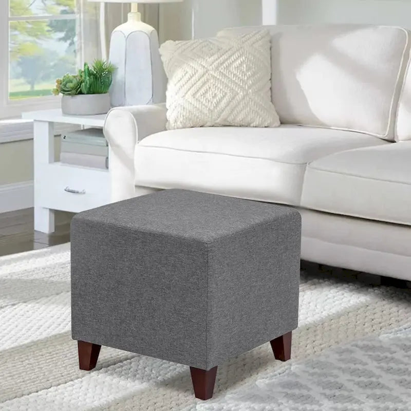 Reposapiés otomano cubo apasionado de estilo británico sencillo
