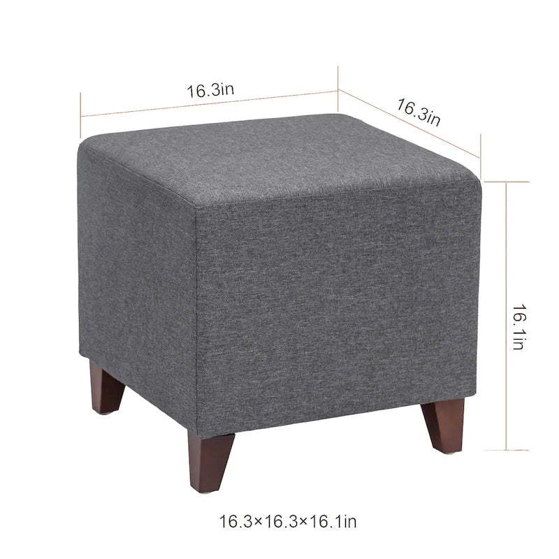 Reposapiés otomano cubo apasionado de estilo británico sencillo
