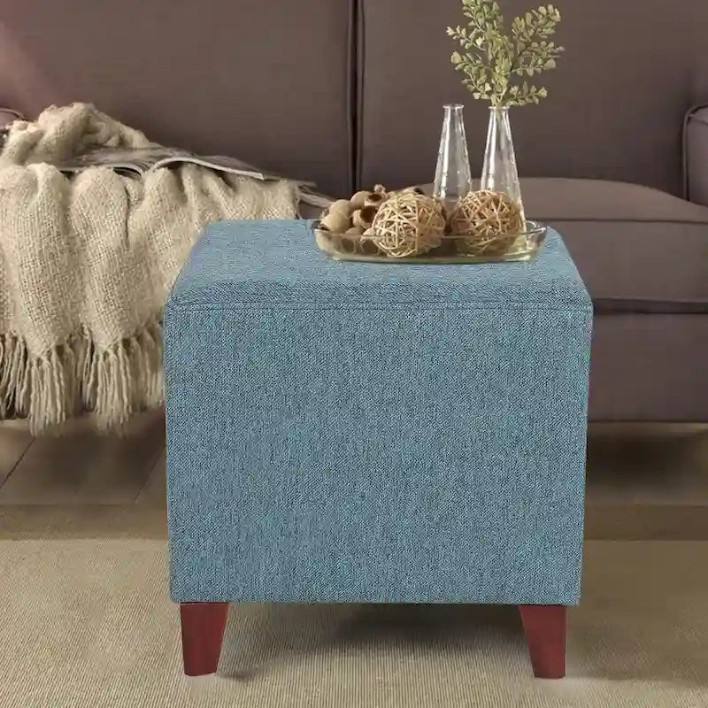 Reposapiés otomano cubo apasionado de estilo británico sencillo