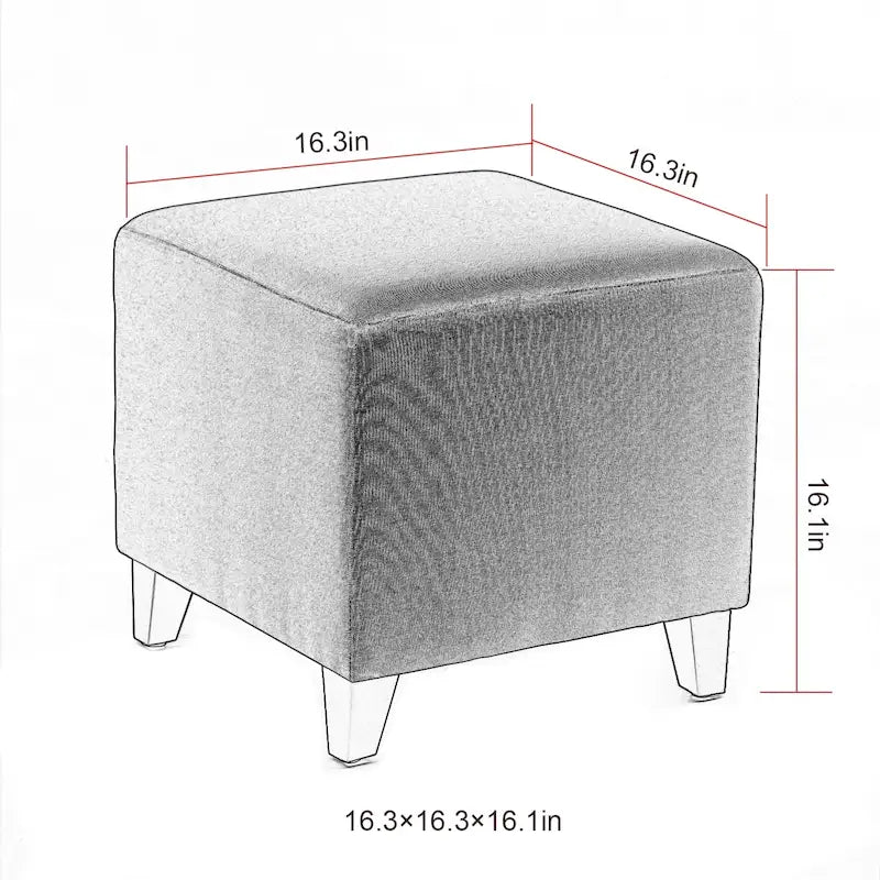 Reposapiés otomano cubo apasionado de estilo británico sencillo