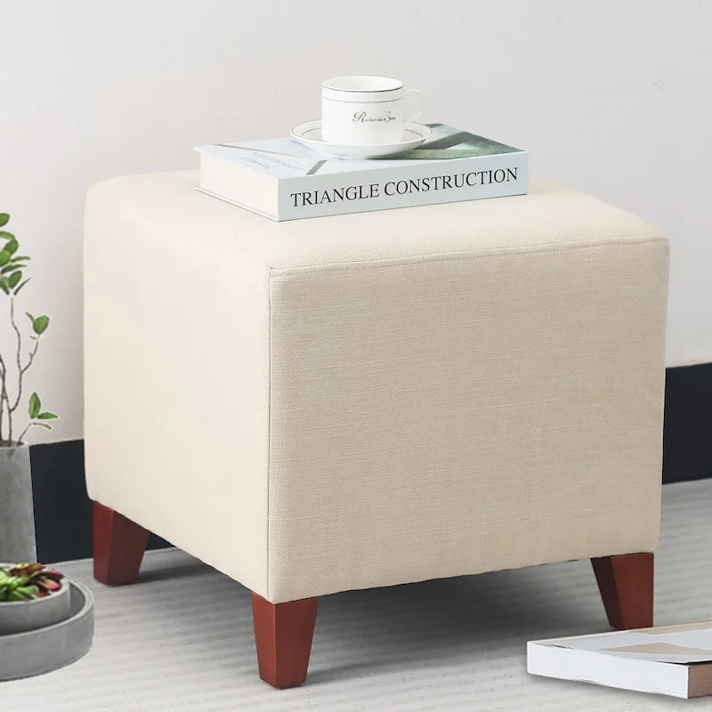 Reposapiés otomano cubo apasionado de estilo británico sencillo