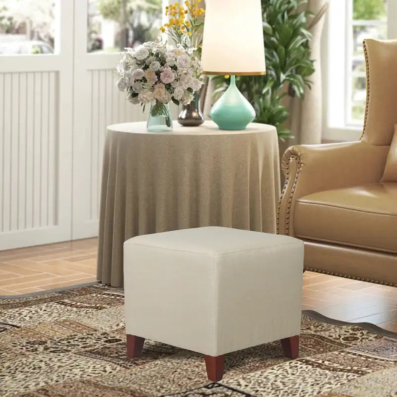 Reposapiés otomano cubo apasionado de estilo británico sencillo