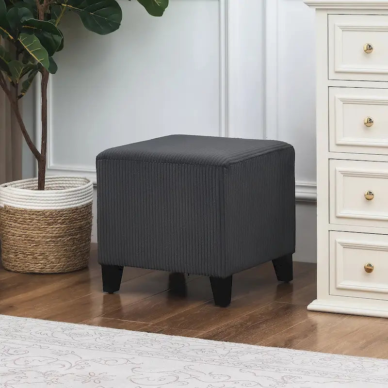 Reposapiés otomano cubo apasionado de estilo británico sencillo