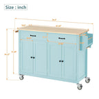 Carrito de isla de cocina con superficie de madera maciza y ruedas con freno