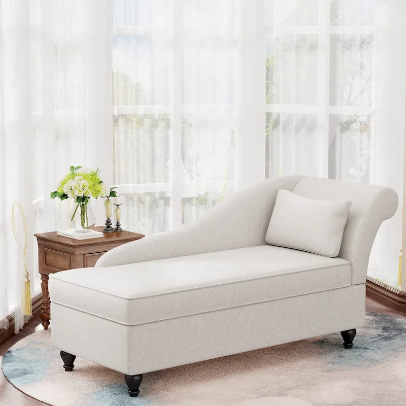 Chaise longue tapizada para interiores, sillón reclinable para sala de estar o dormitorio