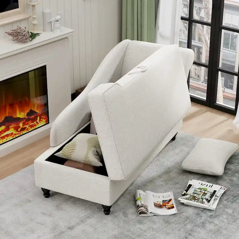 Chaise longue tapizada para interiores, sillón reclinable para sala de estar o dormitorio