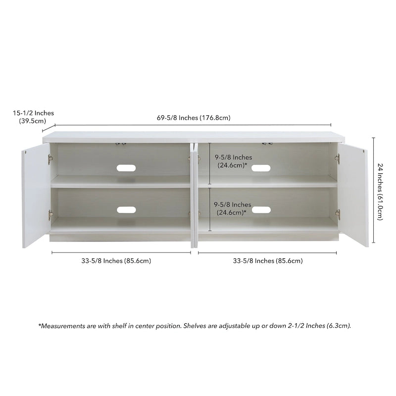 Mueble rectangular para televisores de hasta 75 pulgadas