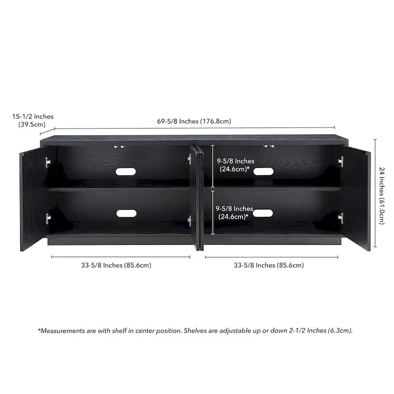 Mueble rectangular para televisores de hasta 75 pulgadas