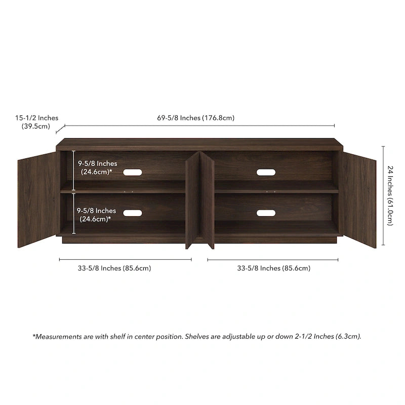Mueble rectangular para televisores de hasta 75 pulgadas