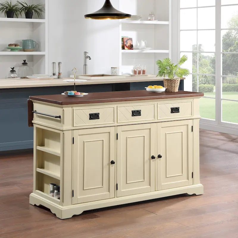 Carro de cocina con isla y almacenamiento