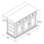 Carro de cocina con isla y almacenamiento