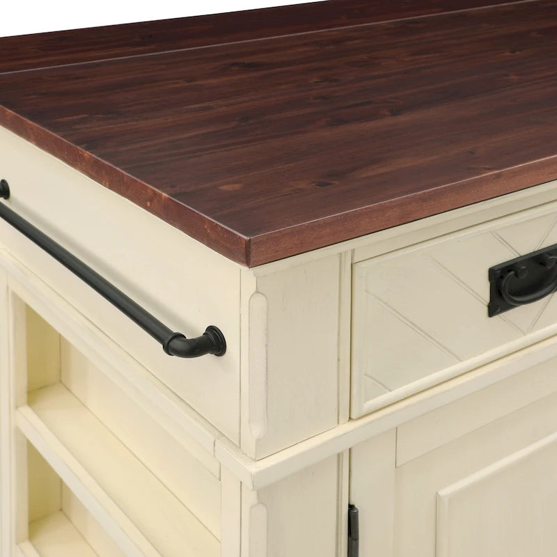 Carro de cocina con isla y almacenamiento