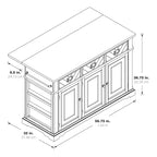 Carro de cocina con isla y almacenamiento