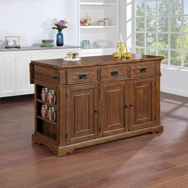 Carro de cocina con isla y almacenamiento