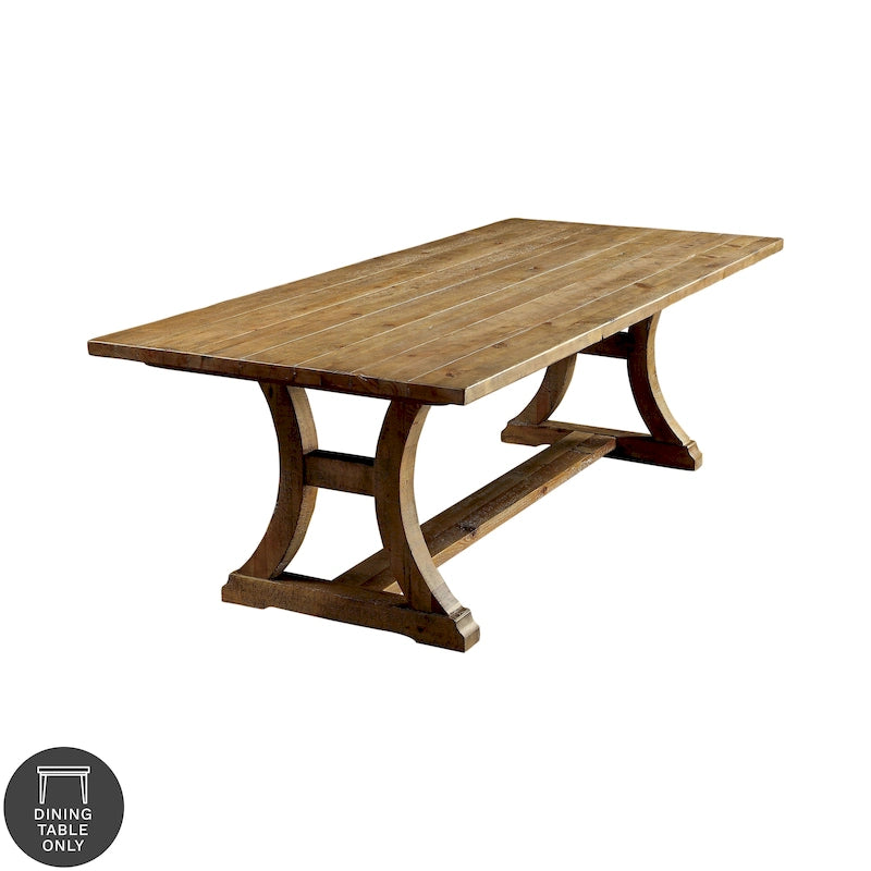 Mesa de comedor rústica de pino macizo Sail