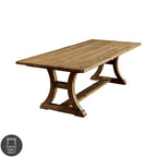 Mesa de comedor rústica de pino macizo Sail
