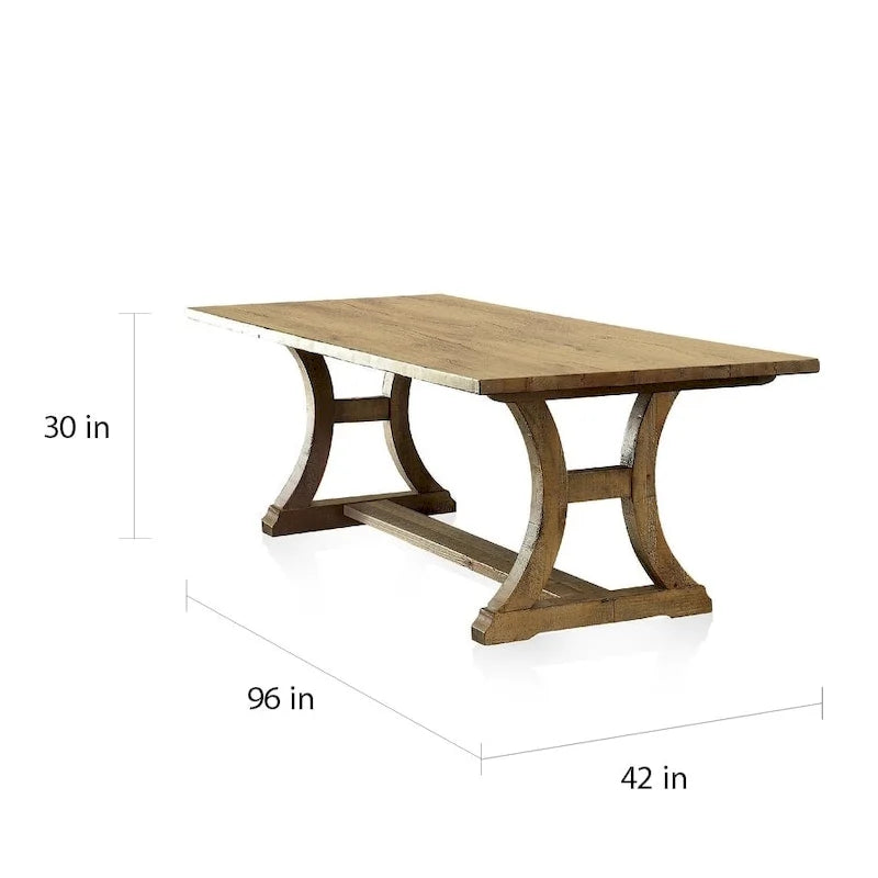 Mesa de comedor rústica de pino macizo Sail