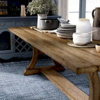 Mesa de comedor rústica de pino macizo Sail
