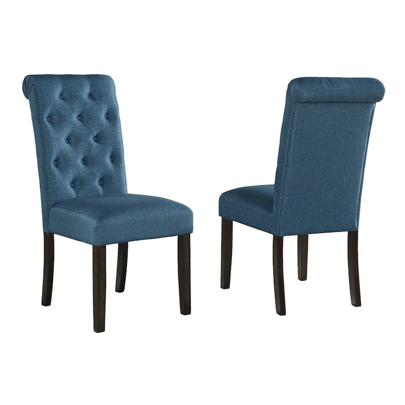 Mesa de comedor de madera oscura de 7 piezas con patas torneadas