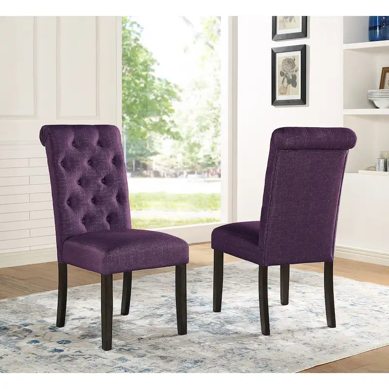 Mesa de comedor de madera oscura de 7 piezas con patas torneadas