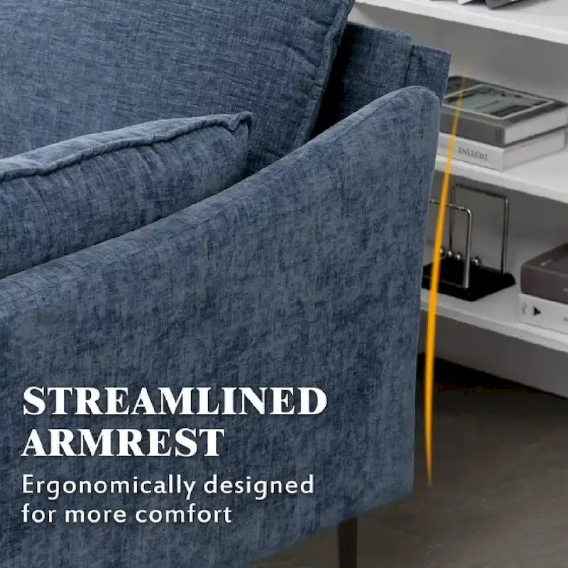 Sofá seccional en forma de U de 6 plazas, sofá cama reversible en diseño moderno de chenilla, con chaise longue y otomana
