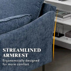 Sofá seccional en forma de U de 6 plazas, sofá cama reversible en diseño moderno de chenilla, con chaise longue y otomana