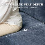 Sofá seccional en forma de U de 6 plazas, sofá cama reversible en diseño moderno de chenilla, con chaise longue y otomana