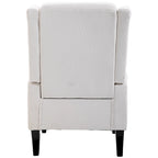 Sillón decorativo tapizado con patas de madera