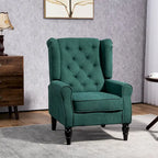 Sillón decorativo tapizado con patas de madera