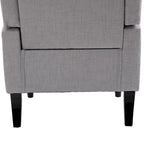 Sillón decorativo tapizado con patas de madera
