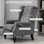 Sillón decorativo tapizado con patas de madera